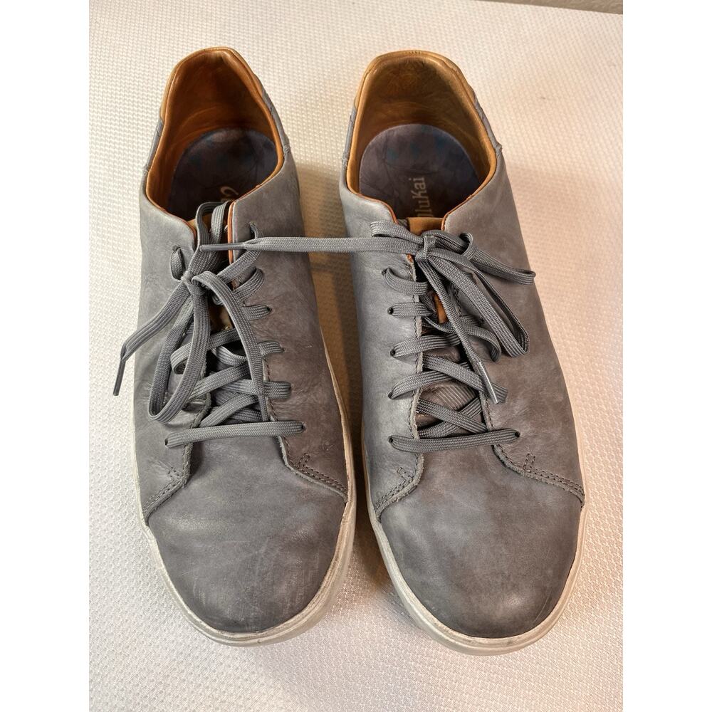 Olukai Lae‘ahi Lī ‘Ili Men Gray‎ Waterproof Leather Sneakers Size US M 11 Shoes